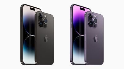 iphone 14 et iphone 14 pro couleurs espace noir violet profond
