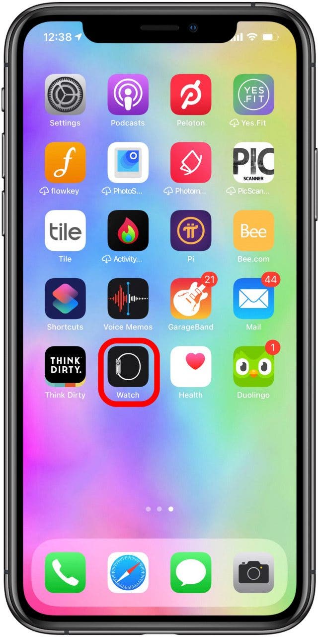 Ouvrez l'application Watch sur votre iPhone