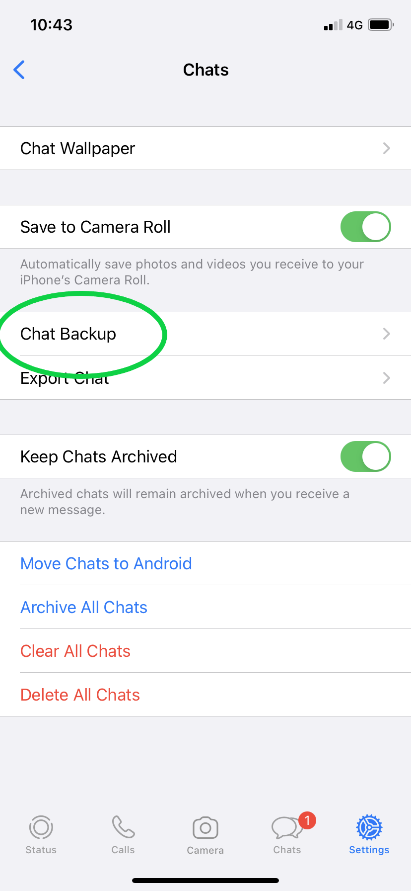 comment sauvegarder les chats WhatsApp sur un iphone