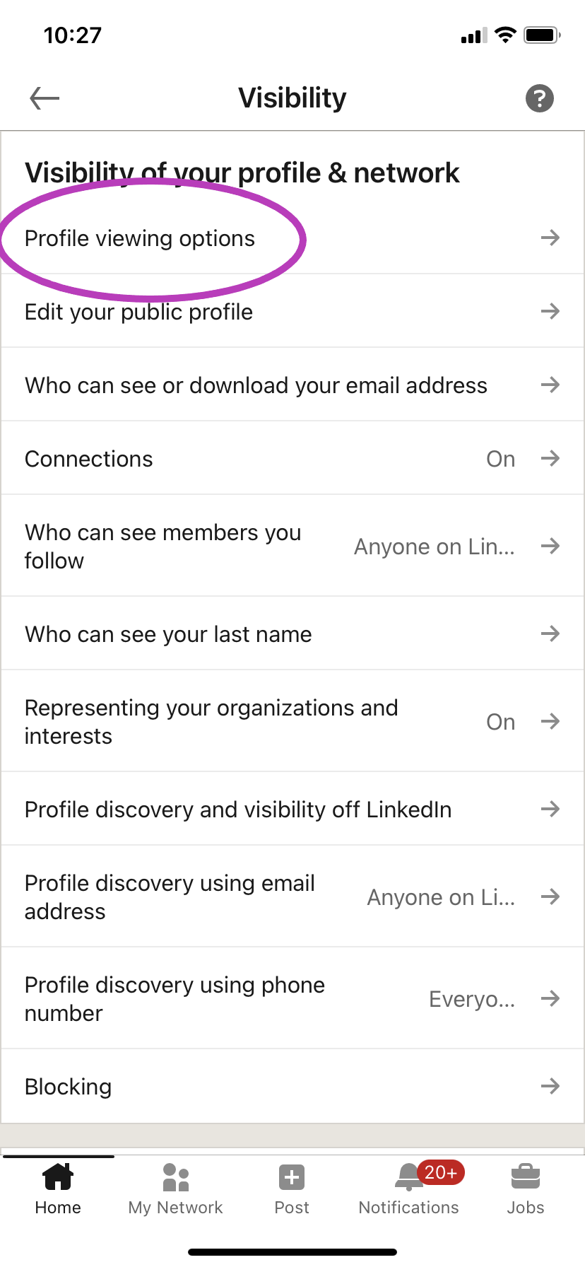 Comment se cacher sur LinkedIn