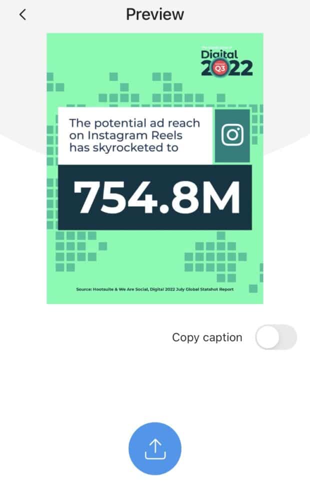 reposter pour instagram prévisualiser la portée potentielle des annonces sur Instagram Reels