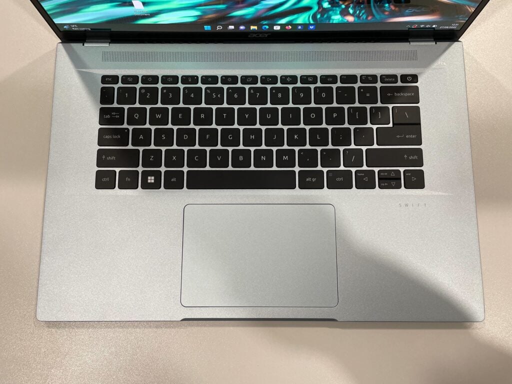 Le clavier de l'Acer Swift Edge