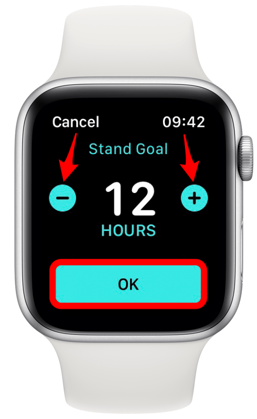 Appuyez sur OK - que signifie stand, icône d'activité apple watch