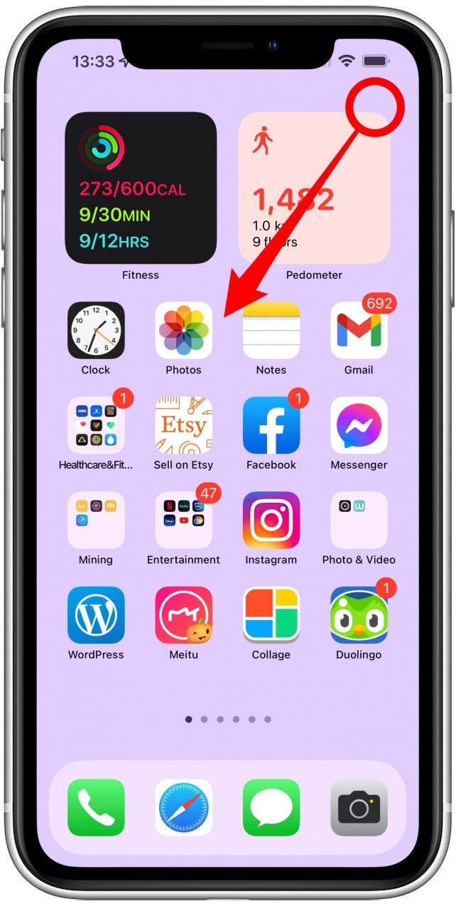 comment activer la rotation de l'écran, autoriser la rotation de l'iphone
