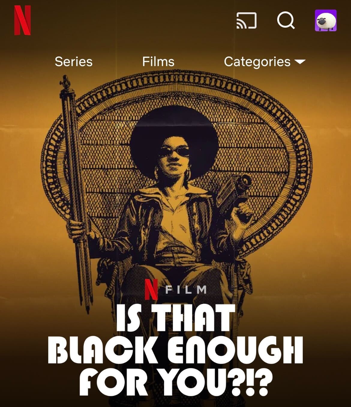 Page d'accueil Netflix