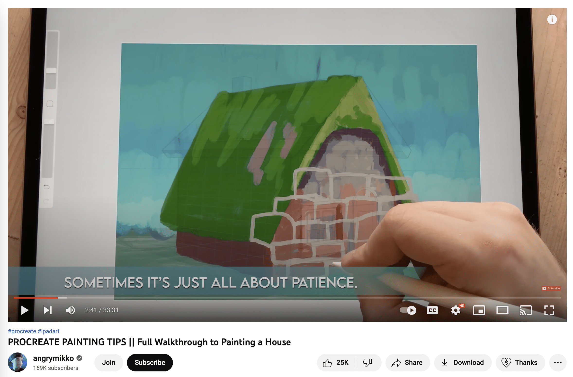 illustration d'angermikko chaîne youtube montrant le processus de procréation du dessin d'une maison