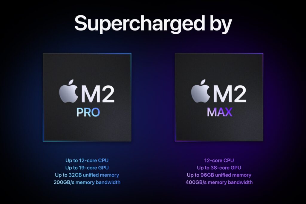 Les différences entre M2 Max et M2 Pro