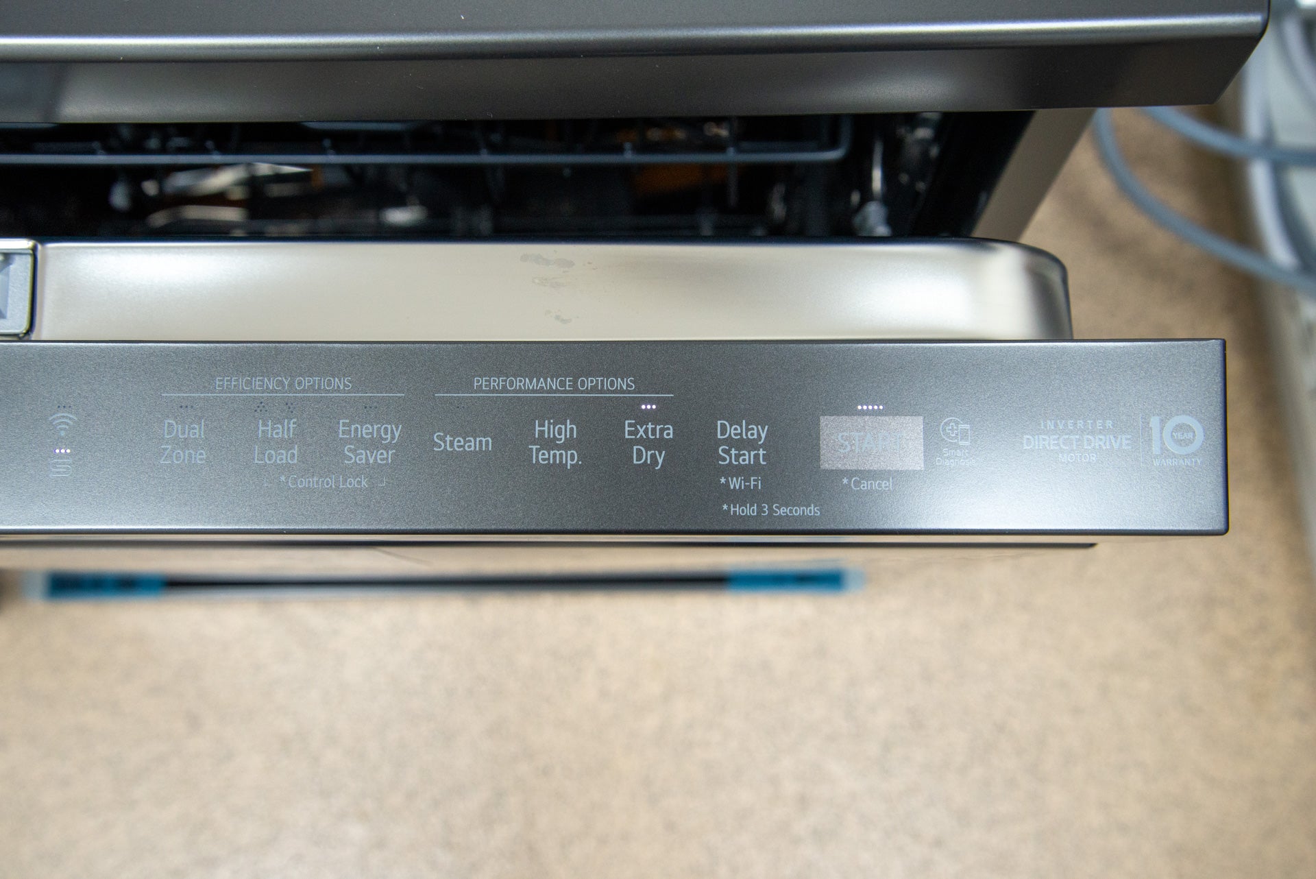 Options supplémentaires du lave-vaisselle autonome LG TrueSteam QuadWash DF455HMS