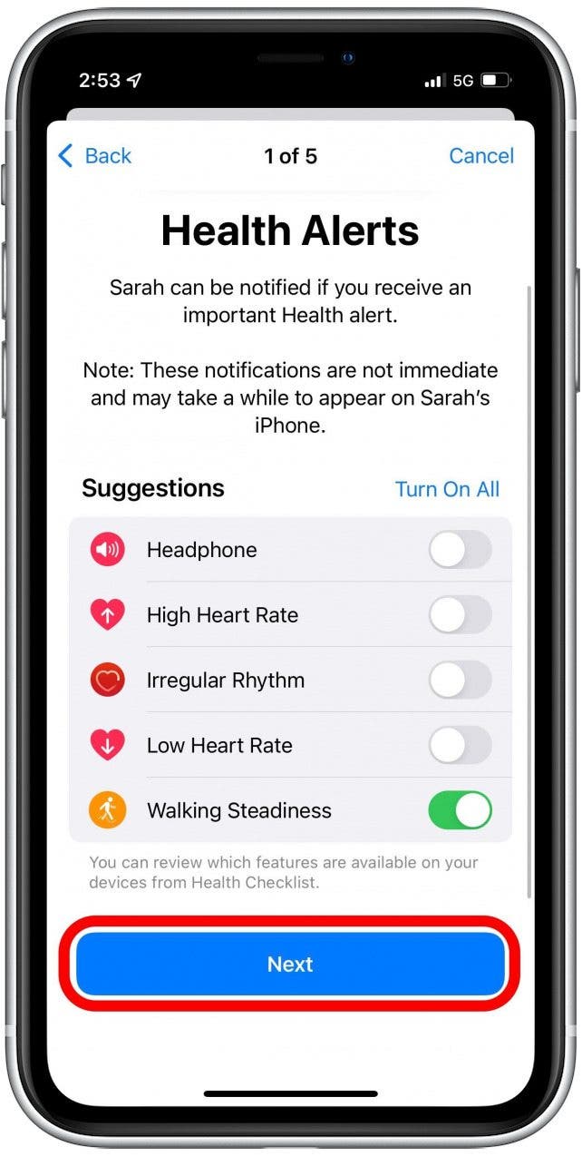 Comment partager avec quelqu'un dans l'application Santé iPhone