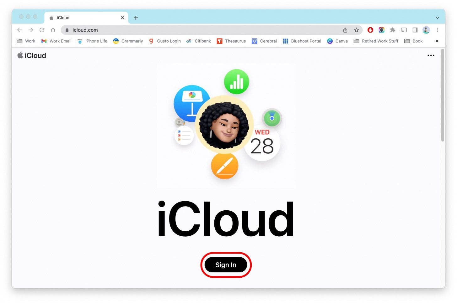 Sur l'appareil de votre choix, accédez à iCloud.com.