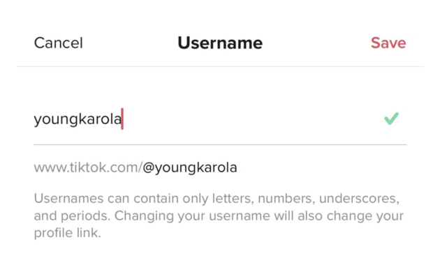 exemple de nom d'utilisateur youngkarola