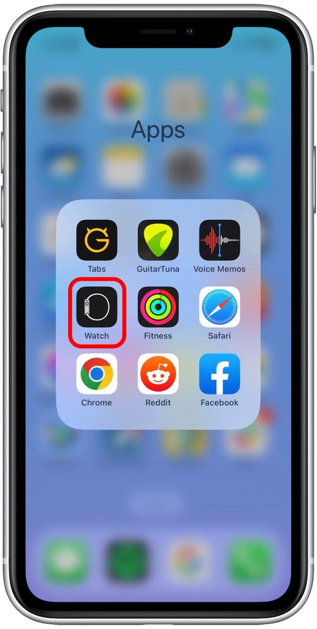 Sur votre iPhone, ouvrez l'application Watch.