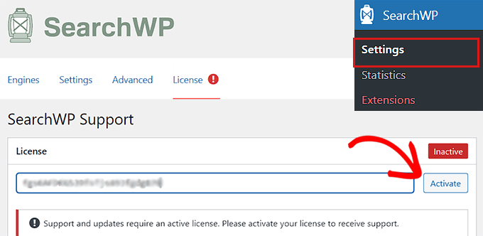 Licence SearchWP