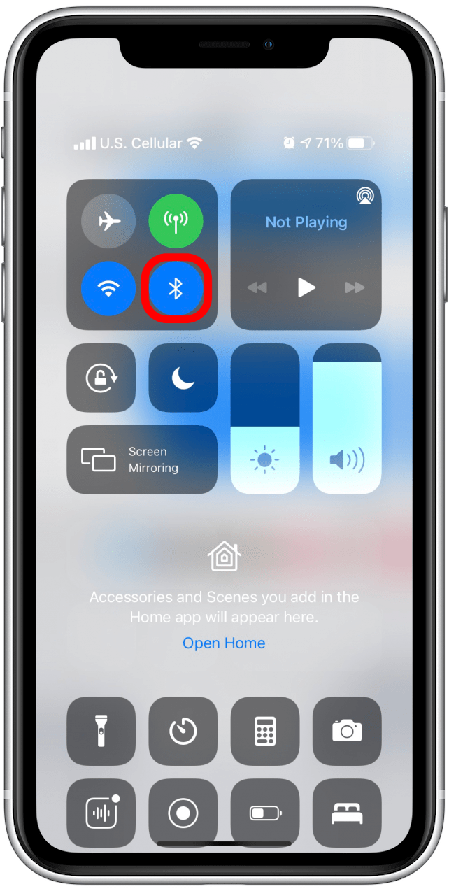 Le Bluetooth est activé lorsque l'icône est bleue