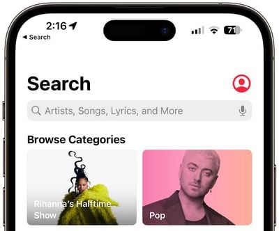 icône de profil de musique apple