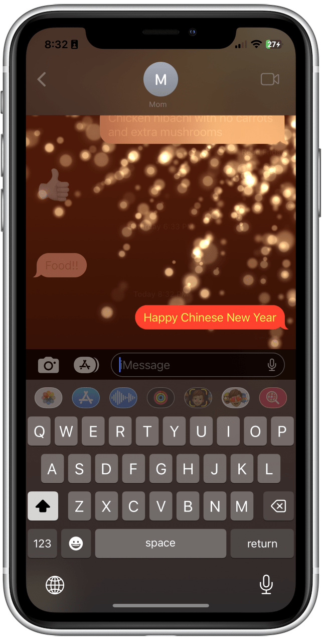 'Joyeux Nouvel An chinois' - explosion rouge