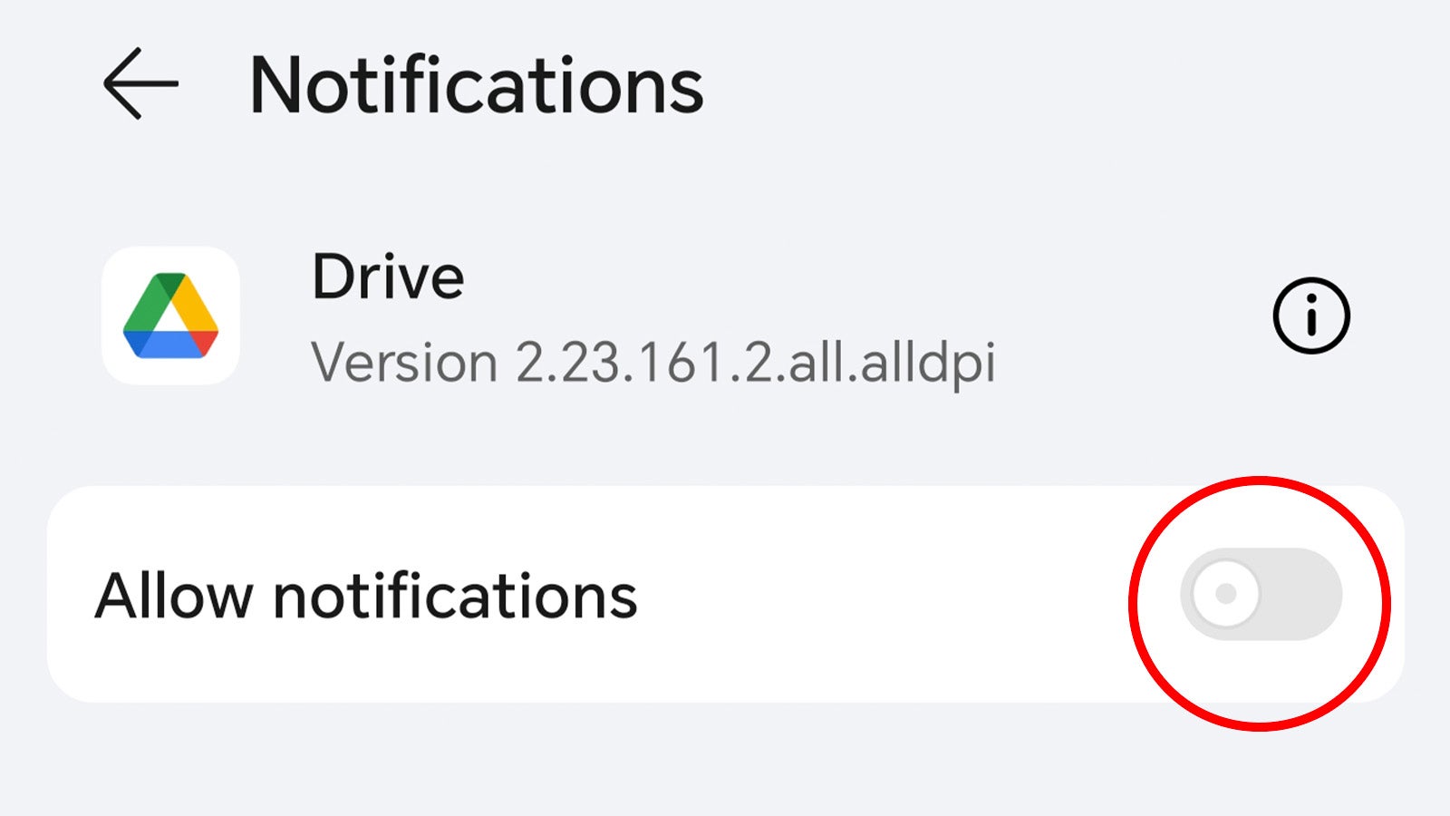 Désactiver les notifications d'application