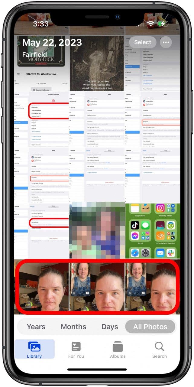trouver une capture d'écran facetime et des photos facetime dans l'application photos apple