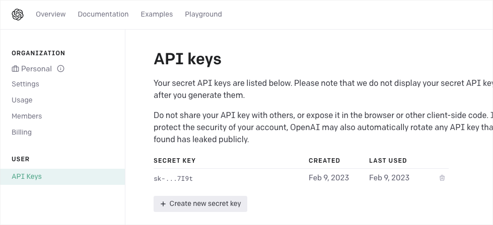Clés API OpenAI