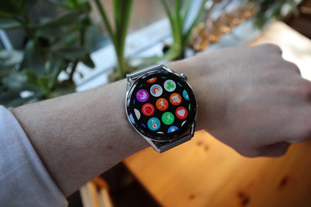 La barre d'applications HarmonyOS sur la Huawei Watch GT 3