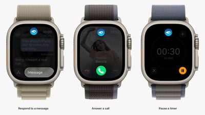 Apple Watch Ultra appuyez deux fois