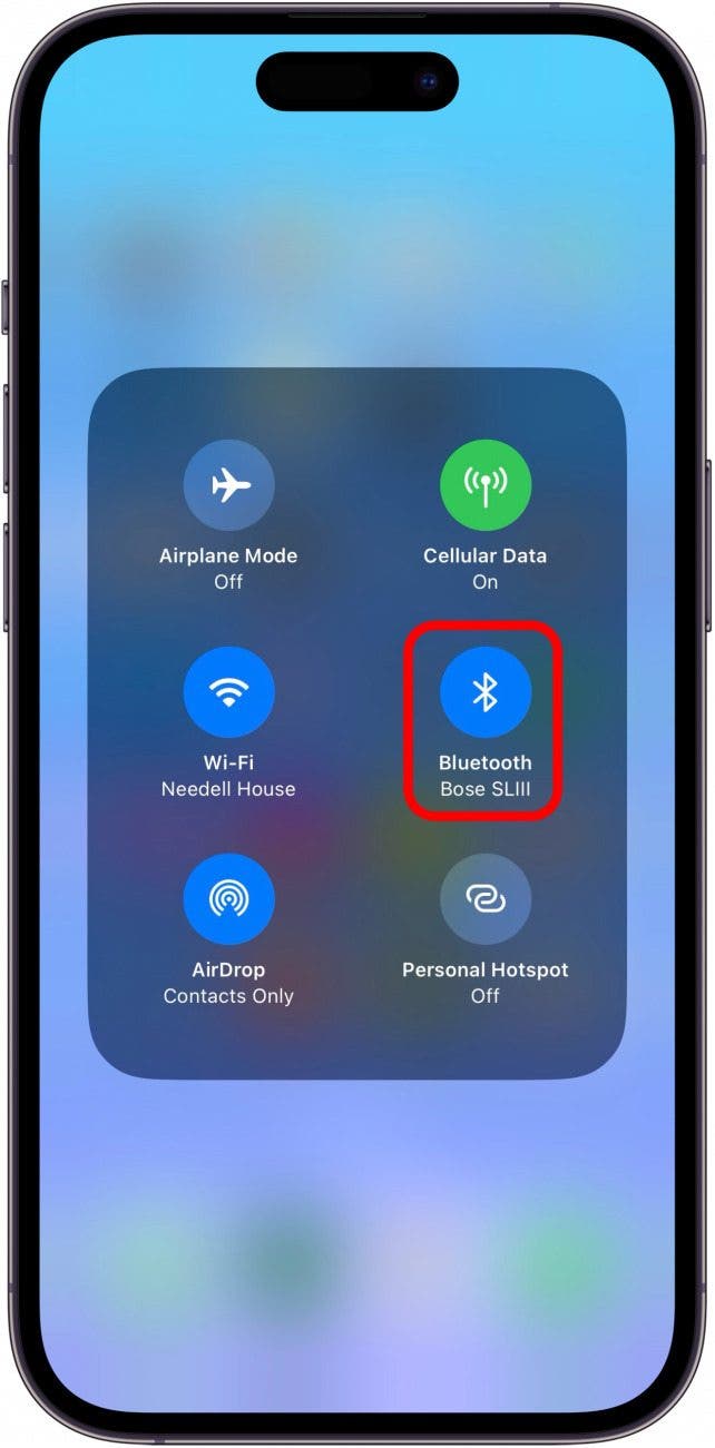 interrupteur marche/arrêt Bluetooth