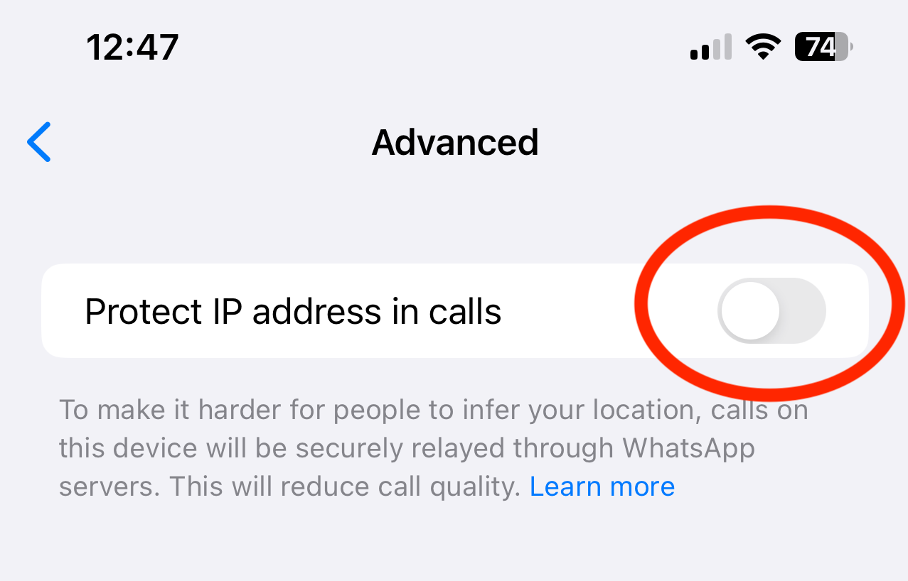 protéger l'adresse IP lors des appels