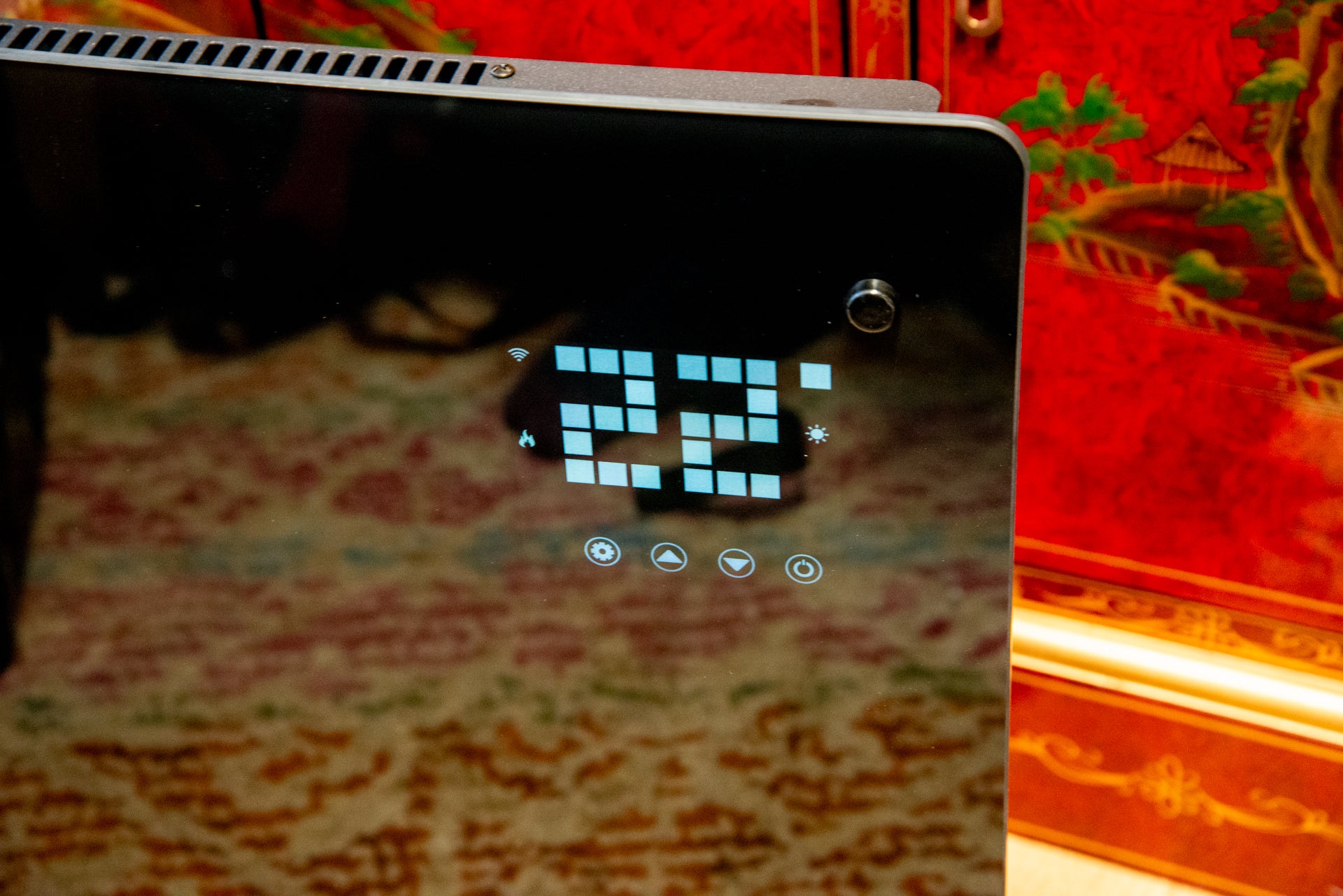 Devola Smart WiFi Platinum 1,5 kW Panneau chauffant en verre LCD et commandes
