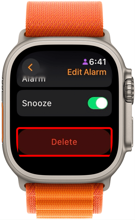 alarme sur Apple Watch uniquement