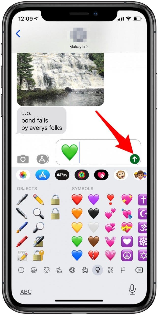 icône d'envoi de texte