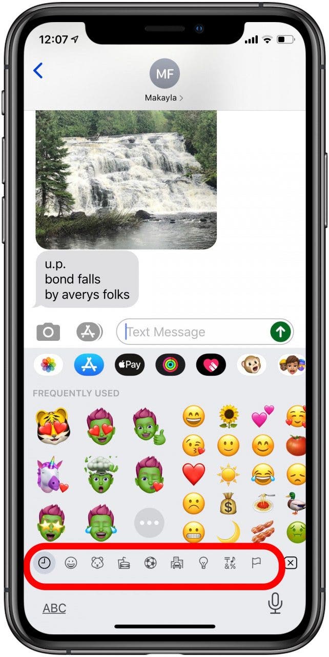 menu emoji iphone