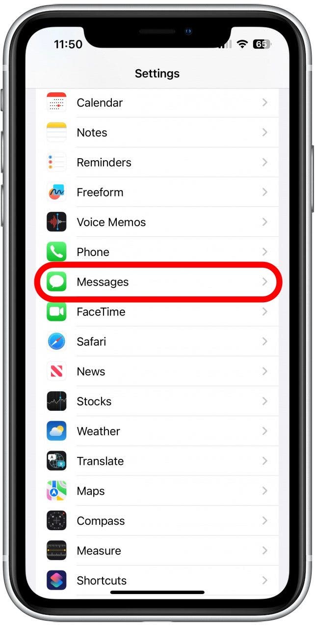 appuyez sur les messages où vont les messages vocaux enregistrés sur l'iPhone