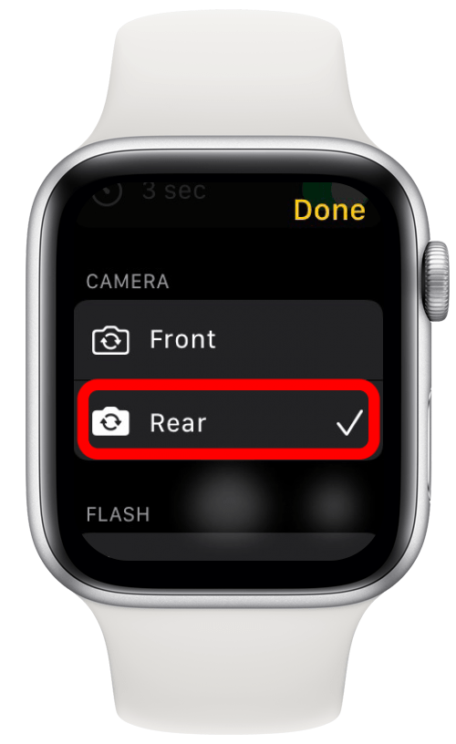 Utilisez les paramètres de l'appareil photo pour basculer entre les caméras arrière et avant de l'iPhone