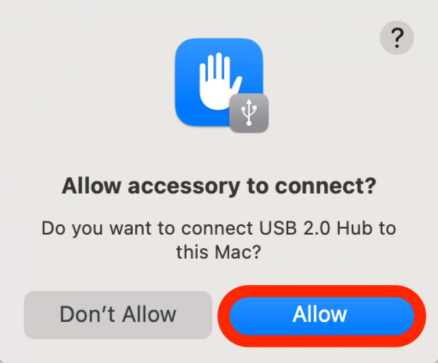 Connectez votre disque dur externe à votre Mac.  Vous devrez peut-être autoriser l'accès au disque dur de votre Mac.
