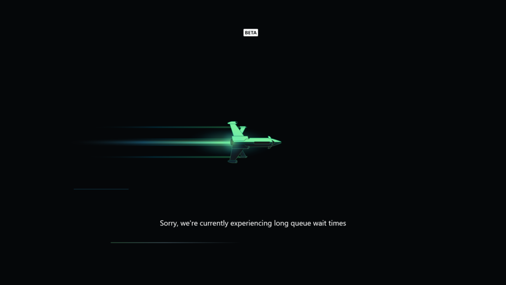 Capture d'écran de l'écran de chargement de Xbox Cloud Gaming