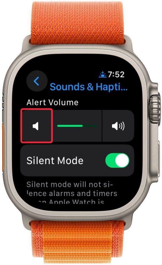 comment baisser le volume sur Apple Watch
