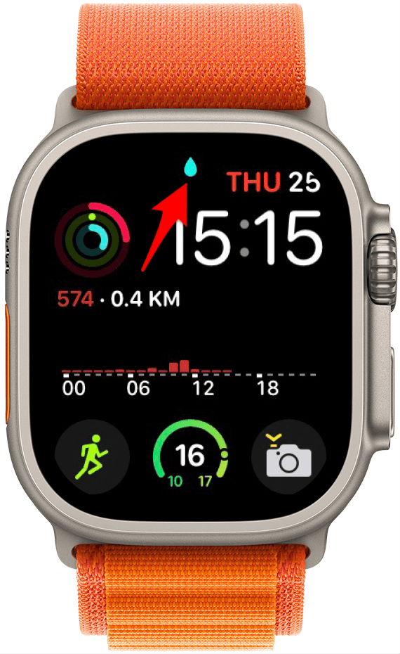 La goutte d'eau ou l'icône d'eau de l'Apple Watch signifie que le verrouillage de l'eau est activé sur votre téléphone.