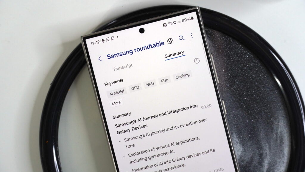 Résumé du Samsung Galaxy S24 Ultra AI