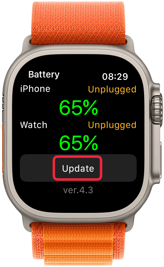 appuyez sur mettre à jour si le niveau de la batterie sur l'iPhone semble inexact