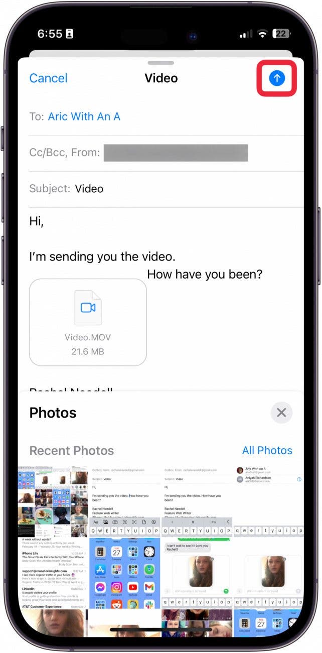 comment envoyer une vidéo iPhone vers Android