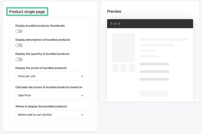 Configurer les offres groupées de produits sur une seule page de produit