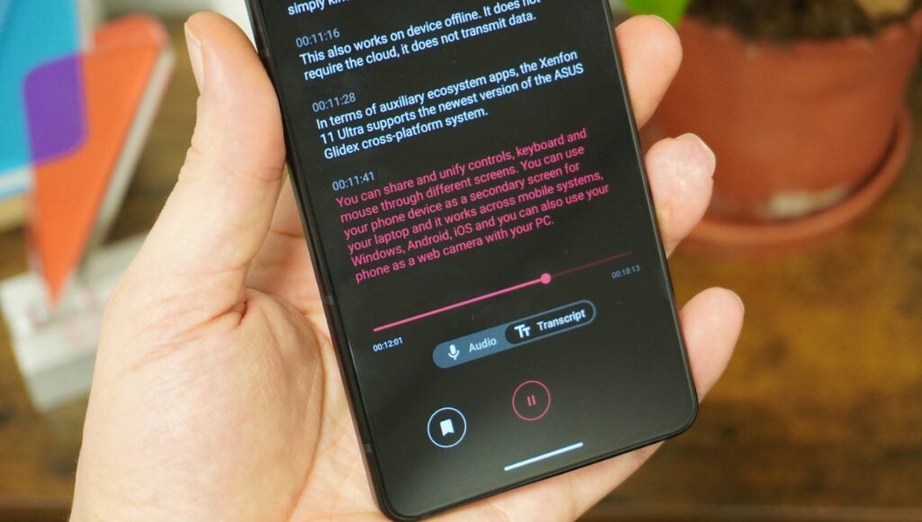 Transcription vocale du Asus ZenFone 11 Ultra