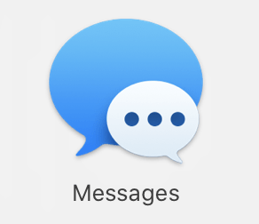 application de messages Mac