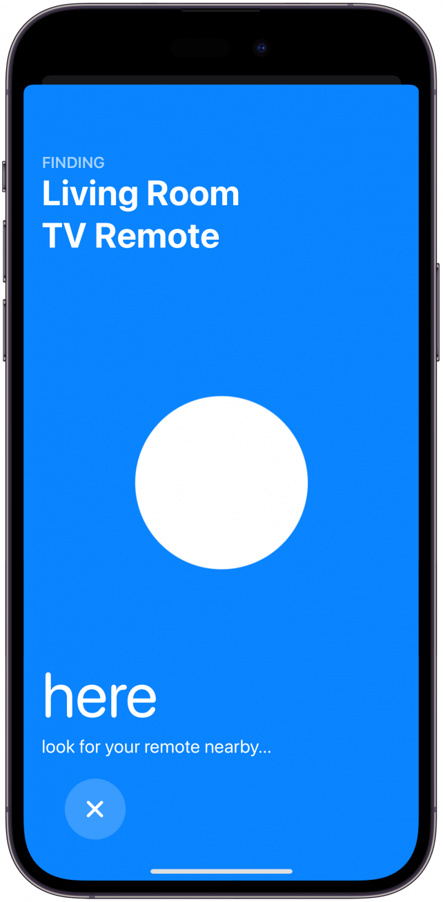 Appuyez sur l'icône Rechercher Apple Remote.