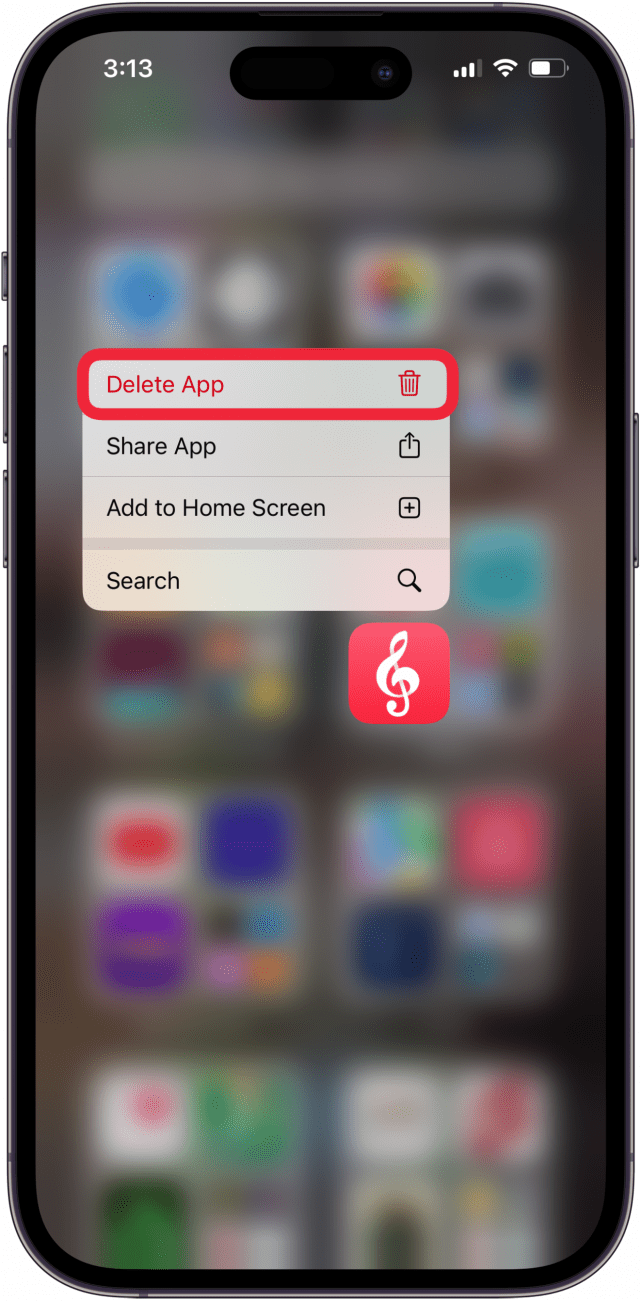supprimez l'application et réinstallez-la pour empêcher Musci de jouer automatiquement sur iPhone