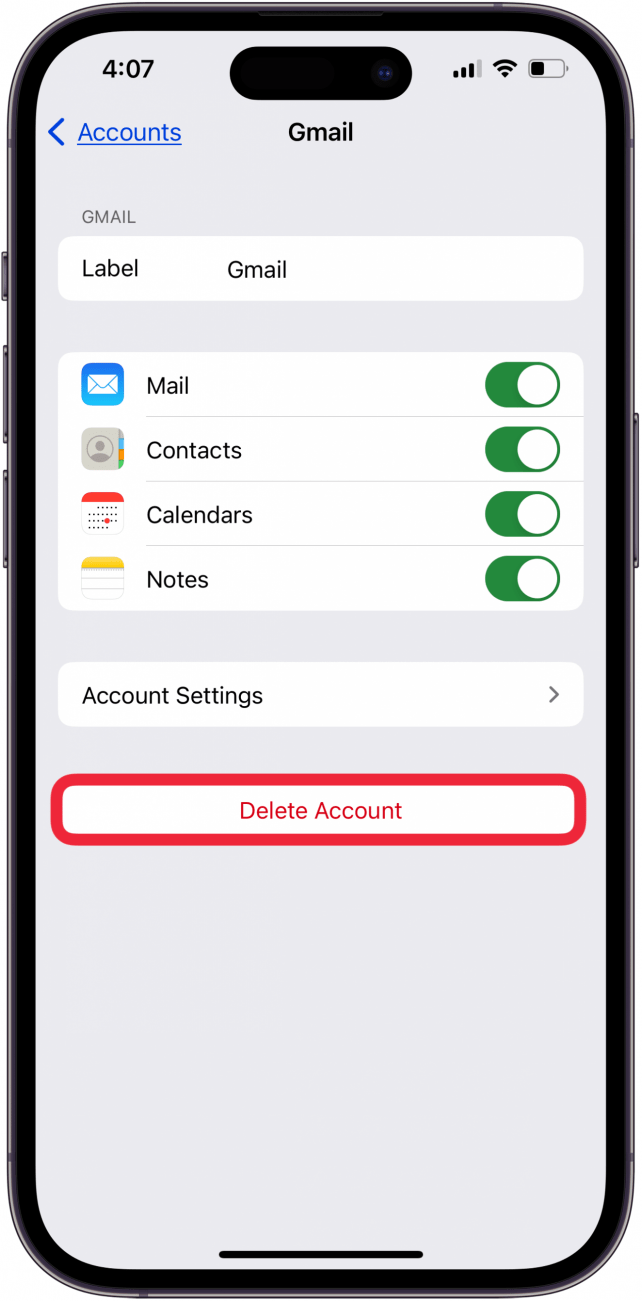 supprimer le compte de messagerie si les e-mails disparaissent sur iPhone ou iPad