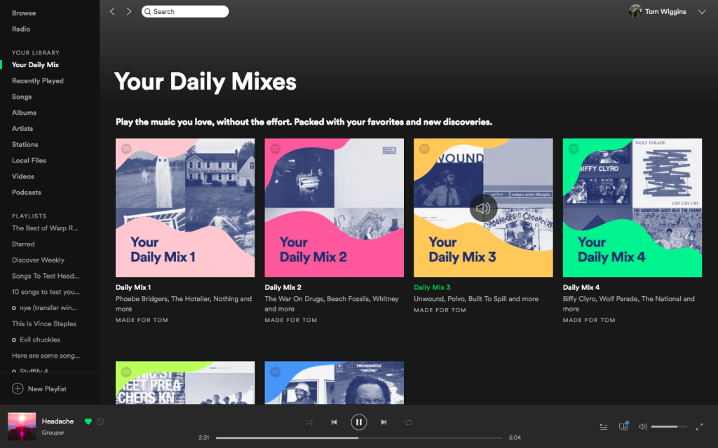 Spotify - Mixage quotidien